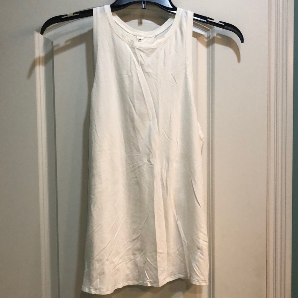 Lululemon Athletica open back white tank